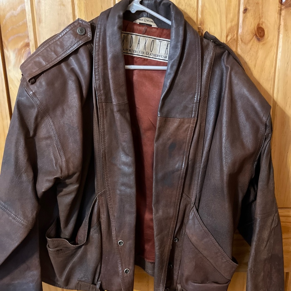 BB Dakota vintage leather jacket 1980